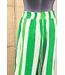Wide leg pantalon "Gestreept" groen/beige