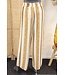Wide leg pantalon "Gestreept" camel/beige