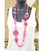 Lange ketting "Smile" fuchsia