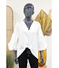 Zomer blouse "V-hals en Pofmouw" off-white