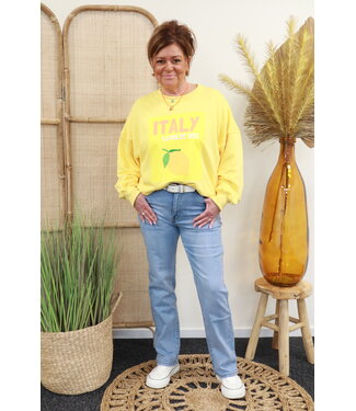 Sweater "La Dolce Vita" geel