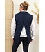 Gilet "Overslag op rug" marine blauw