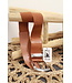 Xuna Elastische riem "Grote gesp" camel
