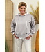 Xuna Oversized sweater "Myrthe" met split grijs
