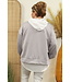 Xuna Oversized sweater "Myrthe" met split grijs