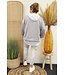Xuna Oversized sweater "Myrthe" met split grijs