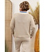 Xuna Trui "twee kleurig" beige/camel