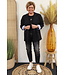 Xuna Oversized blazer "open vallend" zwart