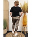 Issima Coated "Baggy" comfi broek taupe