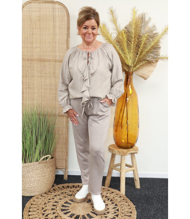 Boho blouse "Playa" taupe