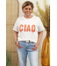T-shirt "Ciao" oranje