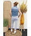 Xuna Comfi broek "Gestreept" blauw/wit