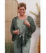 Knoop vest "Opengewerkt" groen