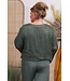 Knoop vest "Opengewerkt" groen