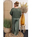 Knoop vest "Opengewerkt" groen
