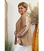 Blazer "witte bies" camel/wit