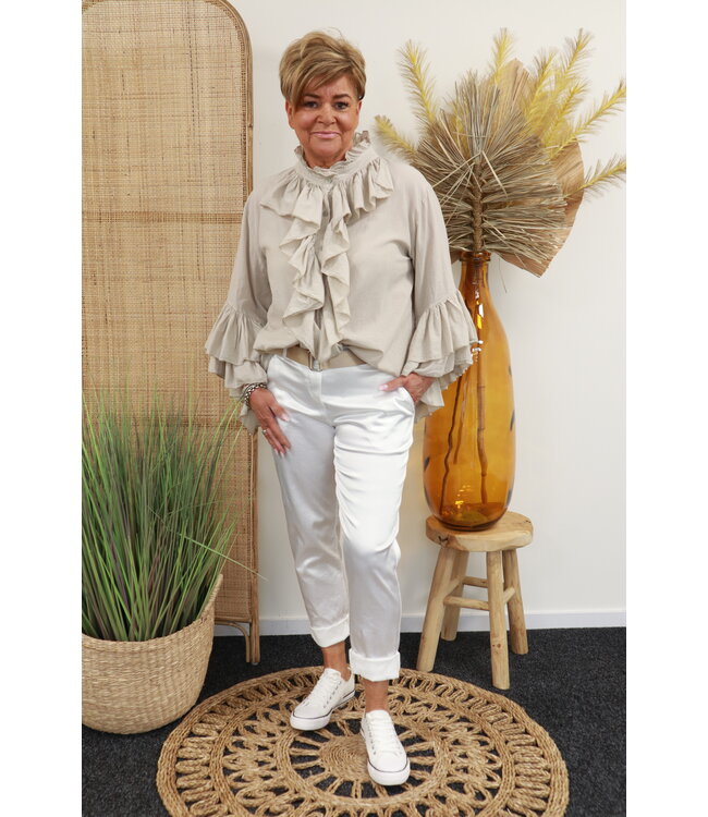 Boho blouse "Barcelona" beige