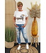 T-shirt "Teckel met panter" bruin