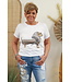 T-shirt "Teckel met panter" bruin