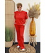Sweater met pofmouw "Hannah" rood