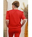 Sweater met pofmouw "Hannah" rood