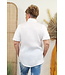 Glans blouse "Met pofmouw" wit