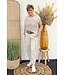 Trui "Boho franjes" beige