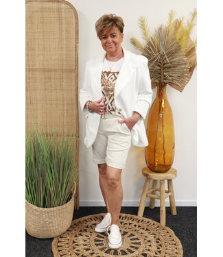 Be'lieve Blazer "Jog stof" oversized off-white