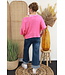Oversized vest "Met knopen" roze