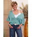 Oversized vest "Met knopen" turquoise