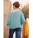 Oversized vest "Met knopen" turquoise