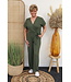 Jumpsuit "korte mouw" olijf groen