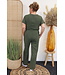 Jumpsuit "korte mouw" olijf groen