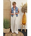 Issima Pantalon "Overslag" linnen beige