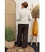Issima Pantalon "Overslag" linnen bruin