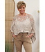 Opengewerkte trui "Cropped" beige