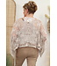 Opengewerkte trui "Cropped" beige