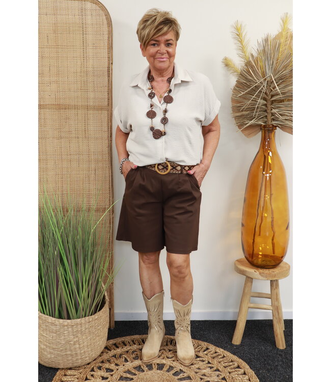 Bermuda "Met riem" bruin