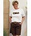 T-shirt "Ciao Badstof" wit/bruin