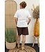 T-shirt "Ciao Badstof" wit/bruin