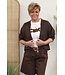 Vest/jack "Linnen" bruin