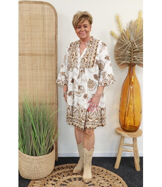 Boho jurk "Summer" beige/off-white