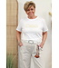 T-shirt "Ciao Badstof" wit/beige