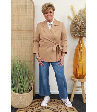 Blazer "Met overslag" camel