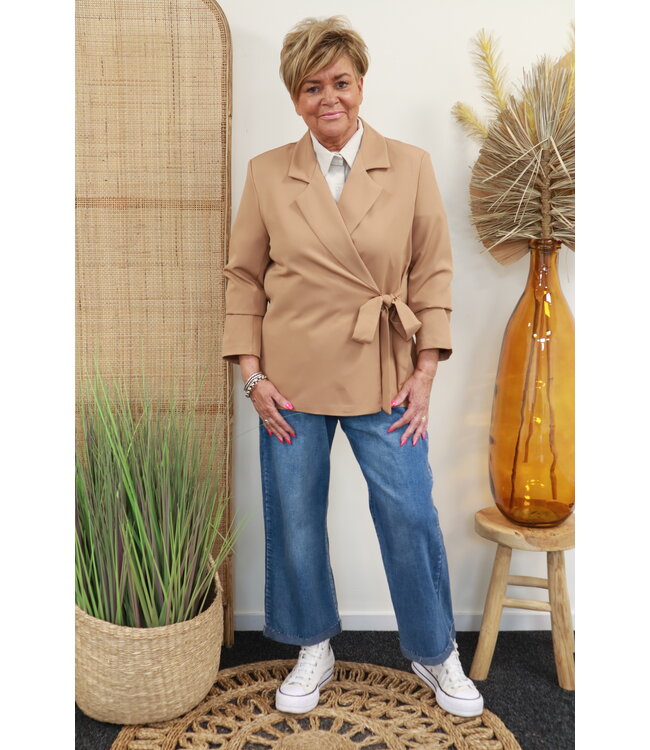 Blazer "Met overslag" camel