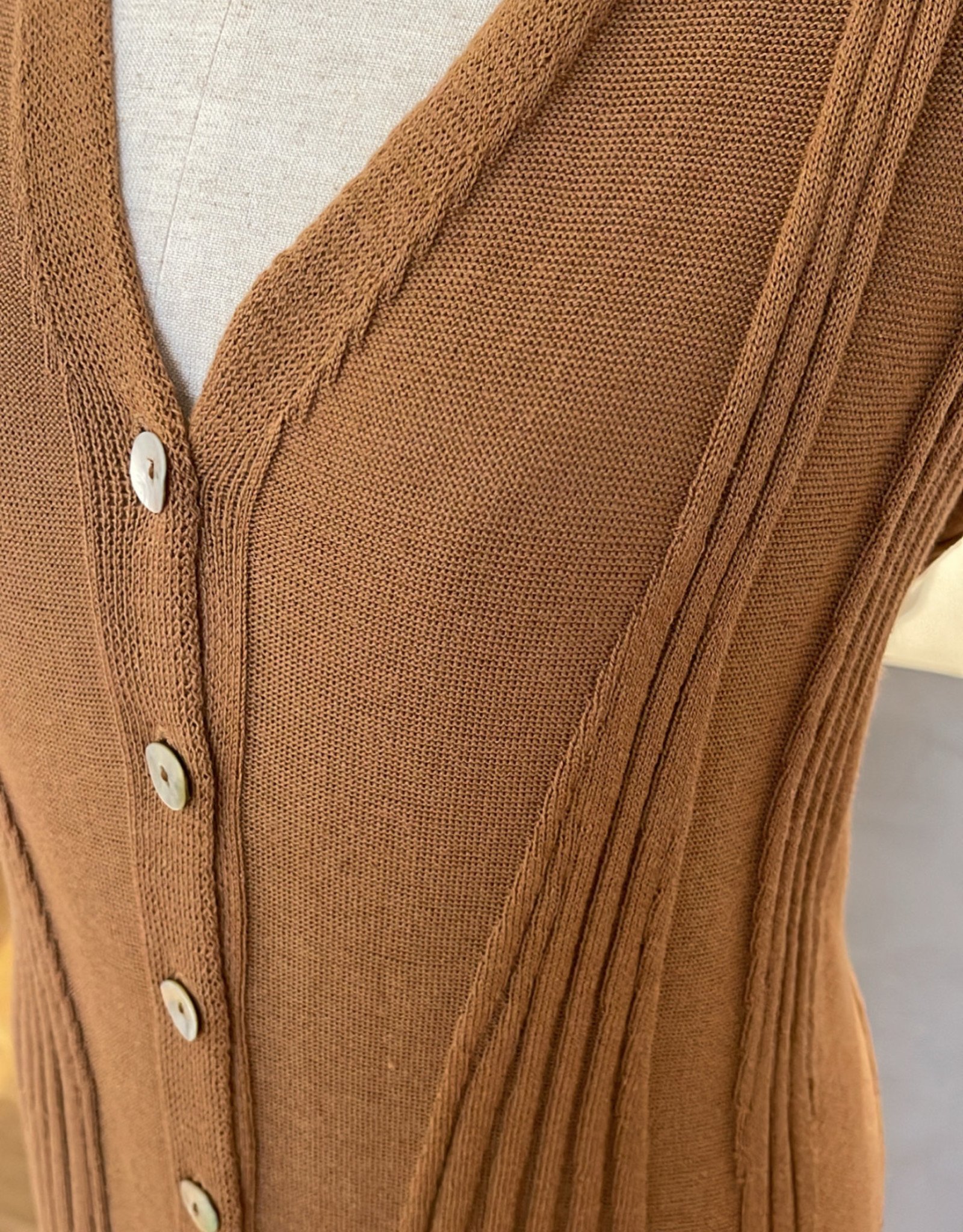 Re/Born Vittoria Knit Dress Camel