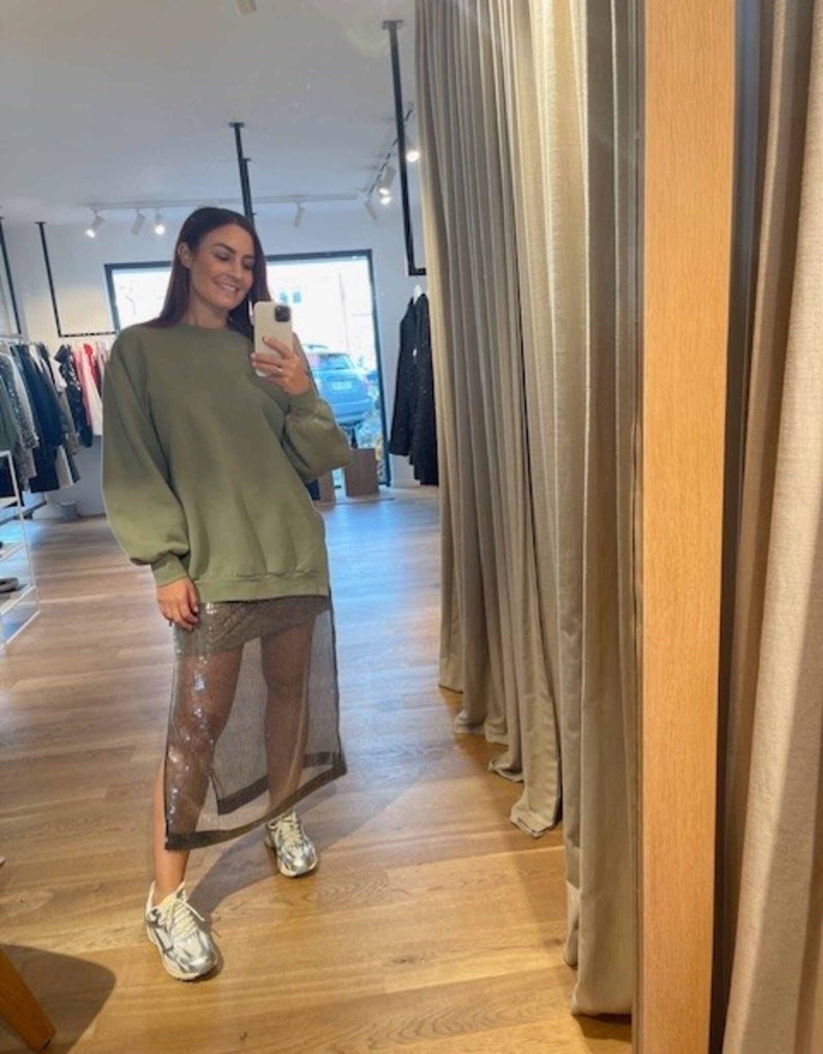 Second Female Posh Long skirt Grey