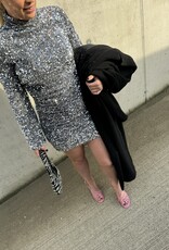 Second Female Shimmer Dress Silver