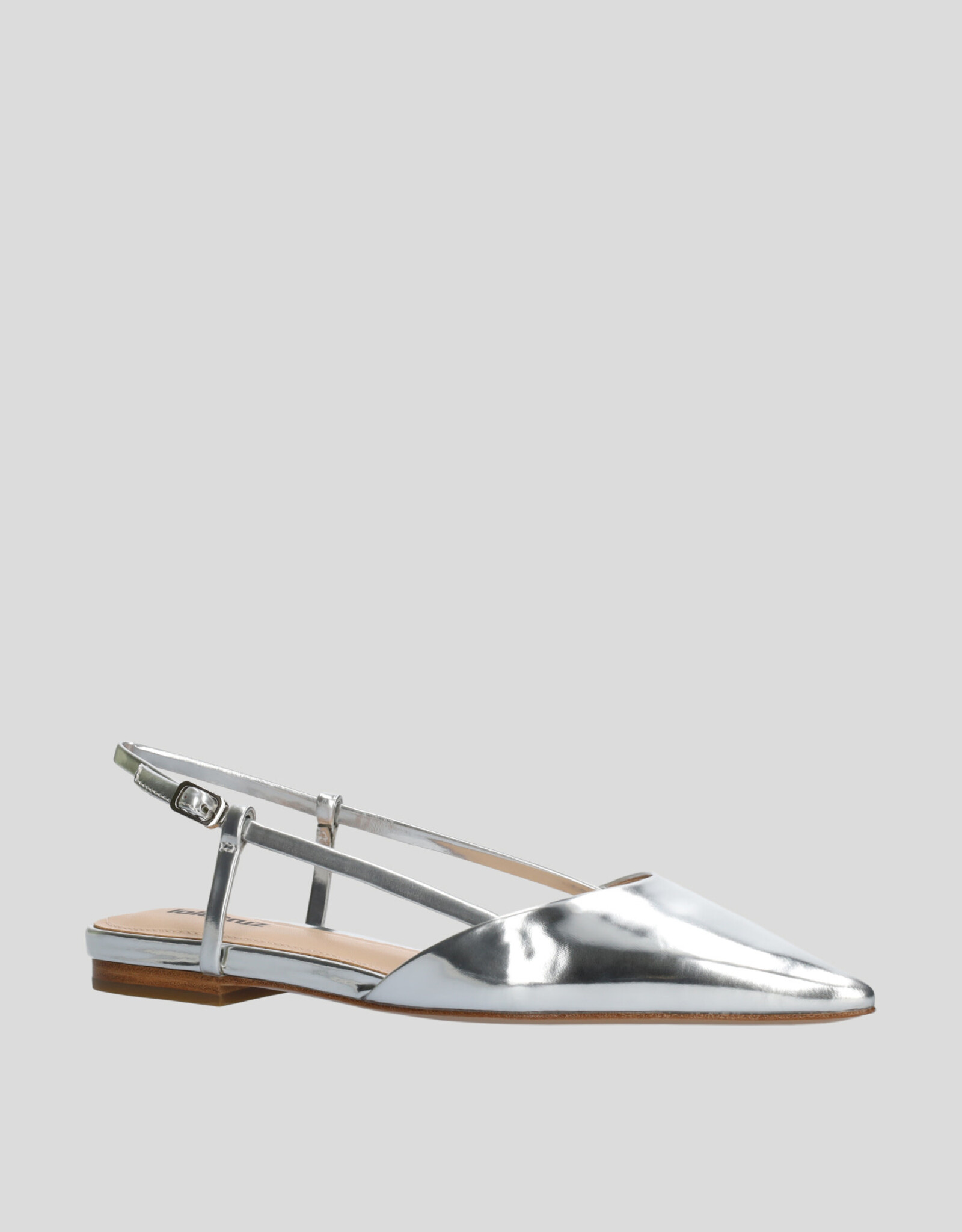 Lola Cruz Carmen Flat Silver