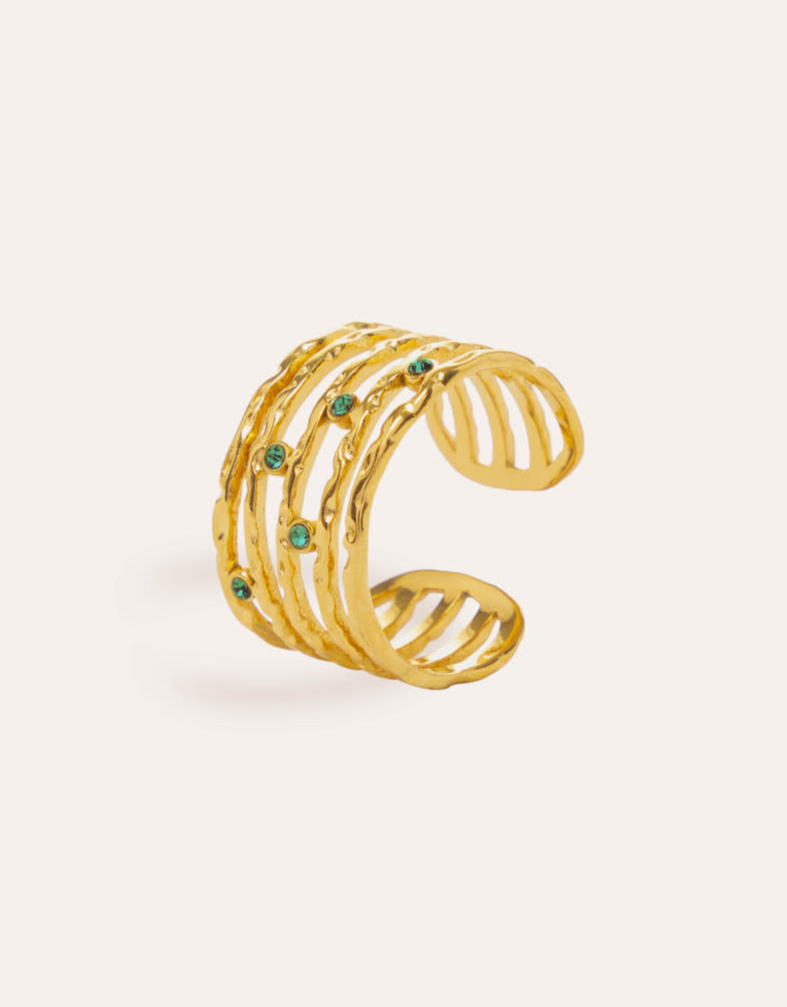 TamCode Lorelei Ring Green Gold One Size